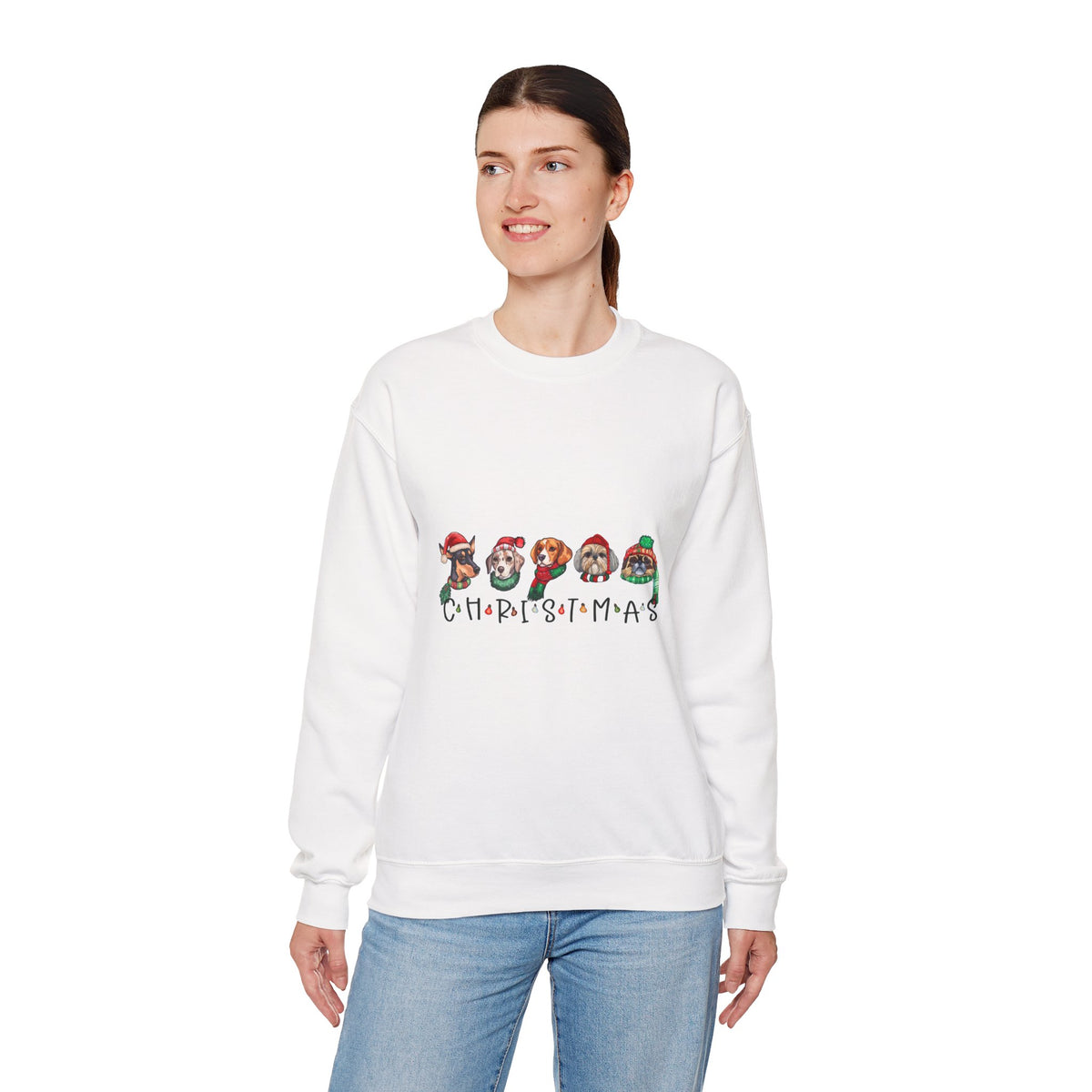 Dog Lovers Christmas Sweatshirt – Cute Holiday “Merry Pupmas” Pullover