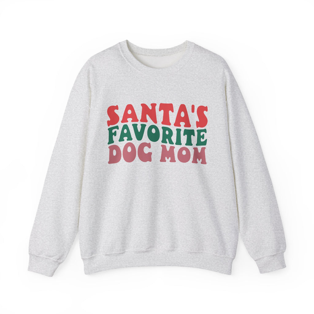 Santa's Favorite Dog Mom Sweatshirt - Cozy Christmas Gift for Dog Moms