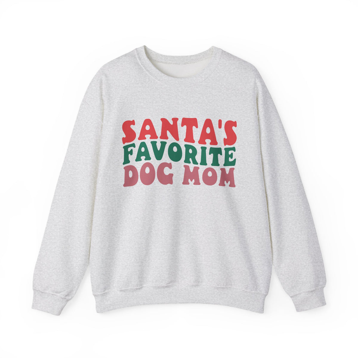 Santa's Favorite Dog Mom Sweatshirt - Cozy Christmas Gift for Dog Moms