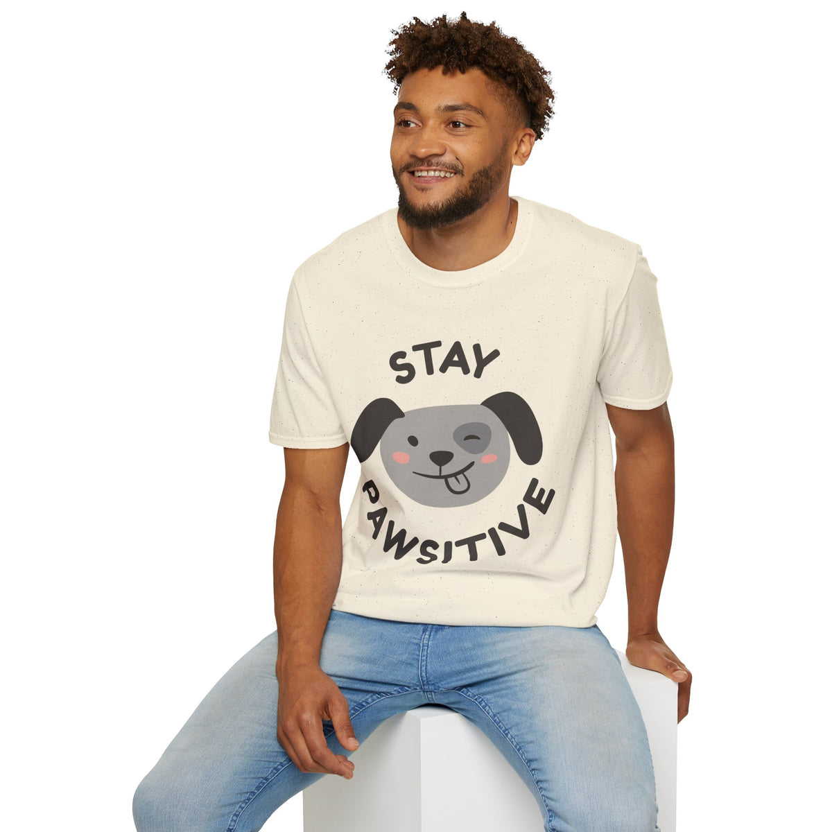 Stay Pawsitive T-Shirt – Cute Dog Lover Graphic Tee for Pet Enthusiasts