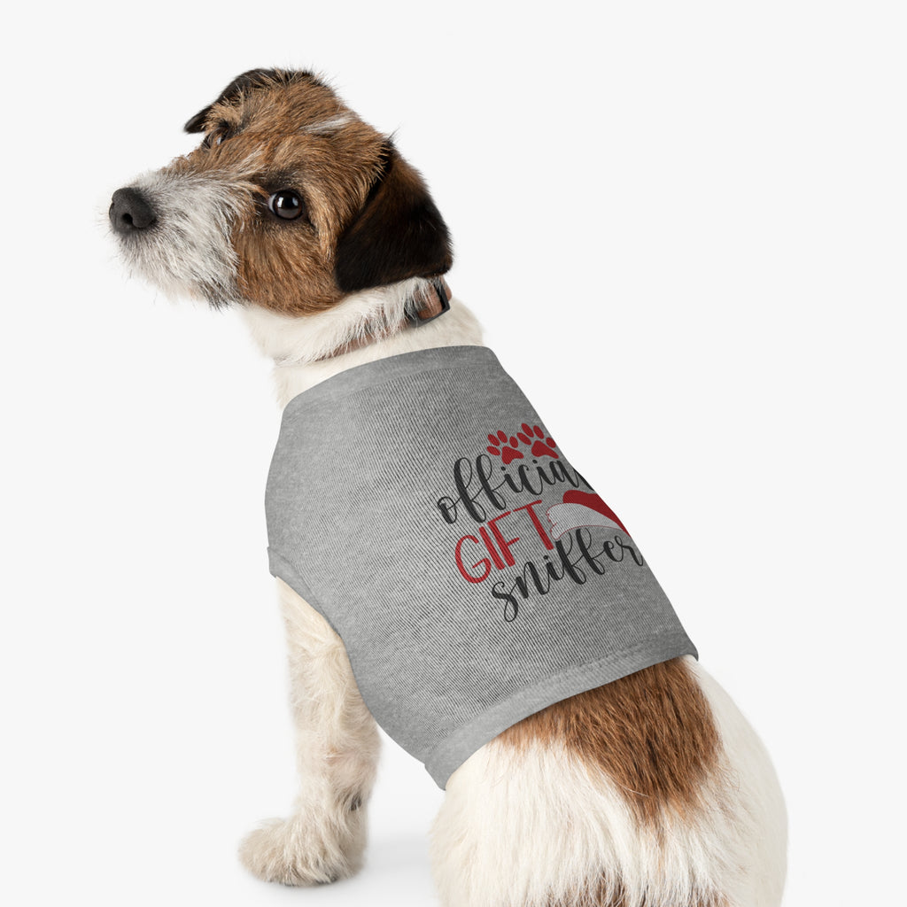 Funny Christmas Dog Shirt Gift – “Official Gift Sniffer” Tank Top