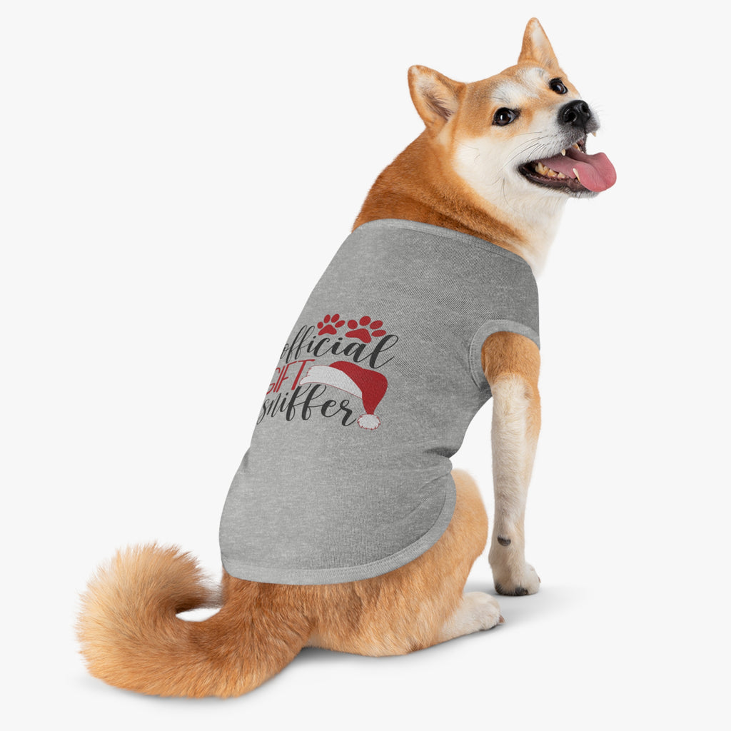 Funny Christmas Dog Shirt Gift – “Official Gift Sniffer” Tank Top