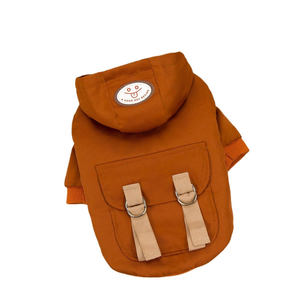 Adventure-Ready Dog Hoodie with Backpack-Style Pockets