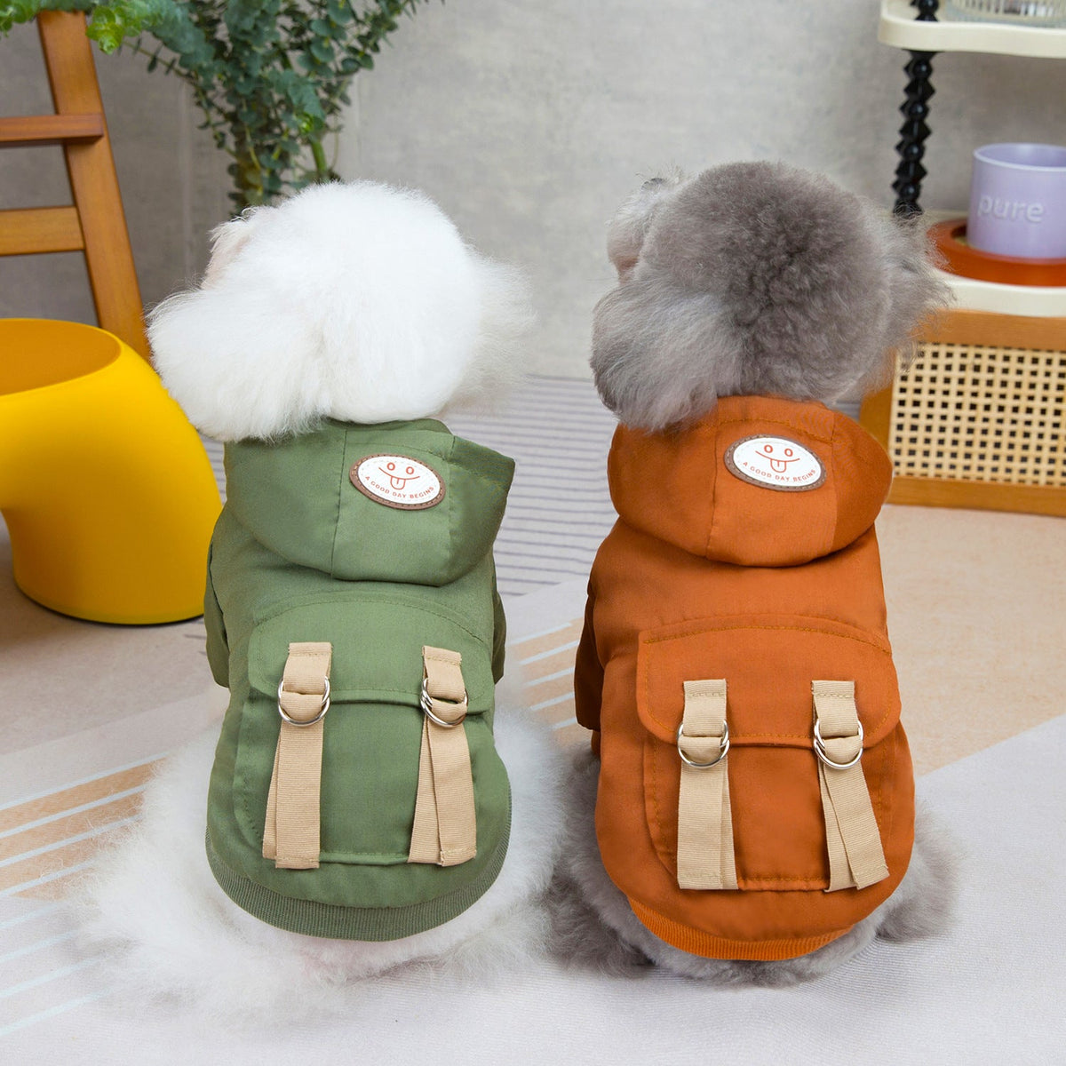 Adventure-Ready Dog Hoodie with Backpack-Style Pockets