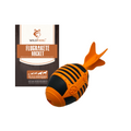 Rocket Natural Rubber Dog Toy – Squeaky Chew & Fetch Toy